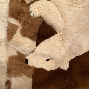 New thick, 100% llama fur polar bear animal area rug
